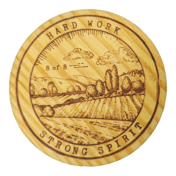 Wooden Coffee Tea Beverage Drink Coasters 7 And 8 Of 8 Round Copenhagen NEW Box - Picture 5 of 7